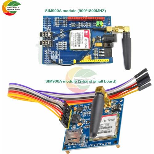 DC 5V 3.3V SIM900A 1800/1900 MHz Wireless Extension Module GSM GPRS Board + Antenna Board TTL level