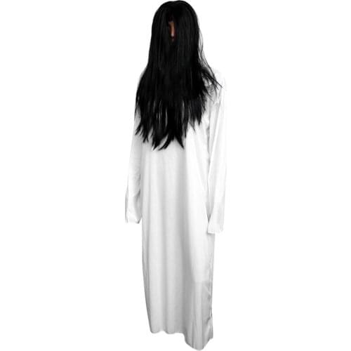 1 pcs Scary Costume Exquisite Ghost Bride Dress Halloween Horror Costume White Zombie Suit for Children Women Student