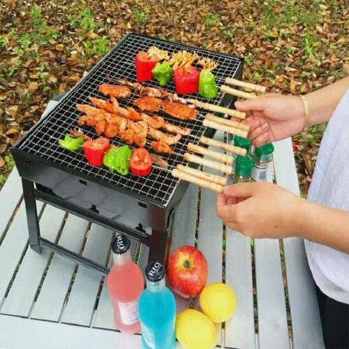 Outdoor Portable Folding BBQ Charcoal Grill Picnic BBQ Grill for Barbecue Camping Barbecue Family Party Grill 44*29cm Big size