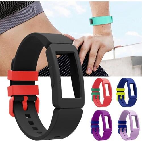 Smart Bracelet Adjustable Fashion Silicone Pin Buckle Replacement Soft Durable Wristband Watch Strap For Fitbit Inspire HR Ace 2