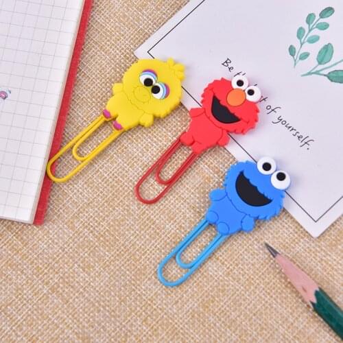 1 Pcs Cartoon Characters Paper Clip Bookmark Binder Clips Stationery School Office Supply