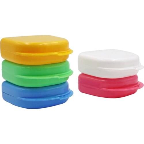 Dental Retainer Denture Storage box partial denture case orthodontic small teeth box PP box Can Select Color
