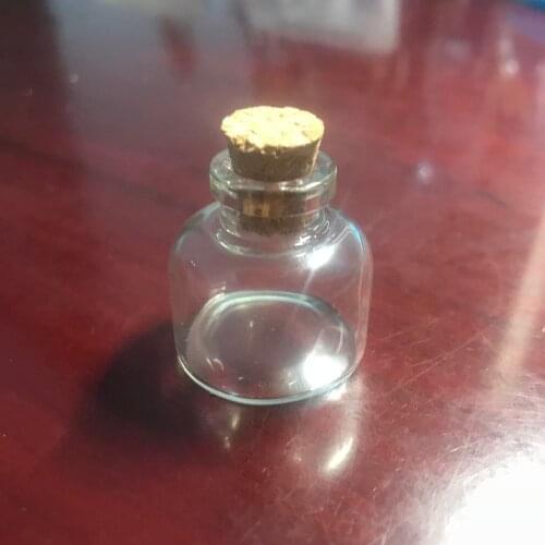 10pcs 10ml Mini Tiny Glass Bottle Empty Sample Jars Vial Container with Cork Stoppers for DIY Craft Wedding Home Decoration Gift
