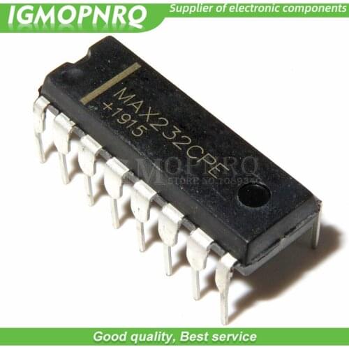10pcs MAX232CPE MAX232 DIP-16 RS-232 Interface IC 5V MultiCh RS-232 Driver/Receiver new original