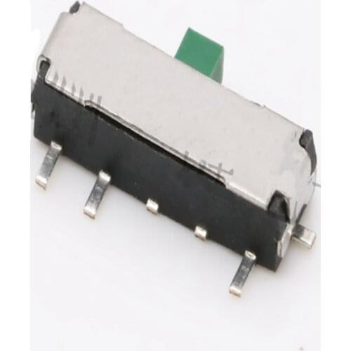 10pcs Double reset patch small toggle switch 5 feet 3 gears side green handle toggle micro mini type Mskt-12b05