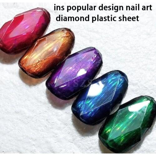 2pcs/lot 3D nail art template plastic Hollow Paste mixed diamond round shape different size Gemstone Mould nail art decorations