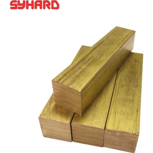 2pcs/lot H59 Brass Block Solid Copper Billet Copper Flat Bar Customized Size 10*10*50 20*20*50 25*25*50 30*30*50 35*35*50mm