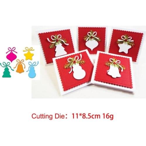 5Pcs Christmas Decoration Super Hot Metal Cutting Dies Christmas Jingle Bell DIY Stencil Decorative Scrapbooking Craft Cut Die
