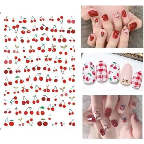 8 Designs Cute Rainbow Sliders for Nails Watermark Sticker Wings Lovely Nail Art Decorations Manicure Tattoo