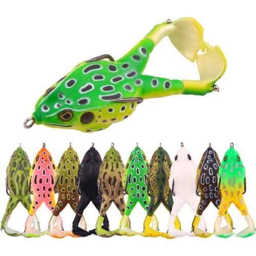 90mm/14g New Fishing Lure Colorful Luya Propeller Simulation Frog Soft Bait For Outdoor Sports Equipment Accessories Wholesale