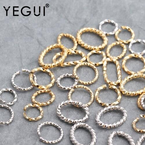 YEGUI M603,jewelry accessories,18k gold plated,0.3 microns,rhodium plated,jump ring,jewelry making,diy earring necklace,20g/lot
