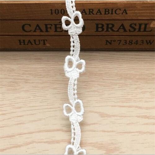 White Black Bow Embroidery Lace Ribbon Fabric For Sew DIY Handmade Materials Accessories