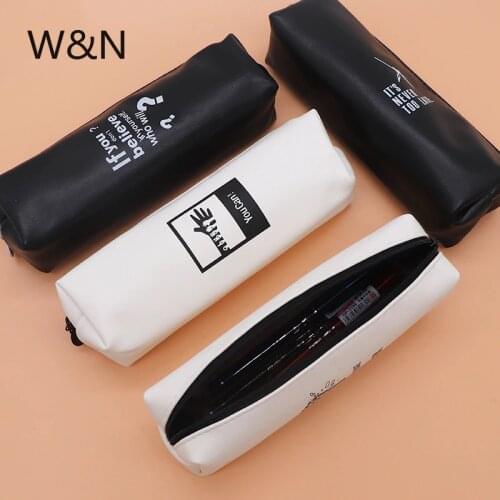 School Pencil Case for Girls Boys Stationery Student Pencil Case Leather Pencil Bag School Supplies Stationery Pencilcase Tool