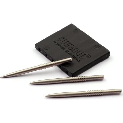 CUESOUL TOUCH POINT II Replacement Dart Steel Grooved Points,Steel Tips