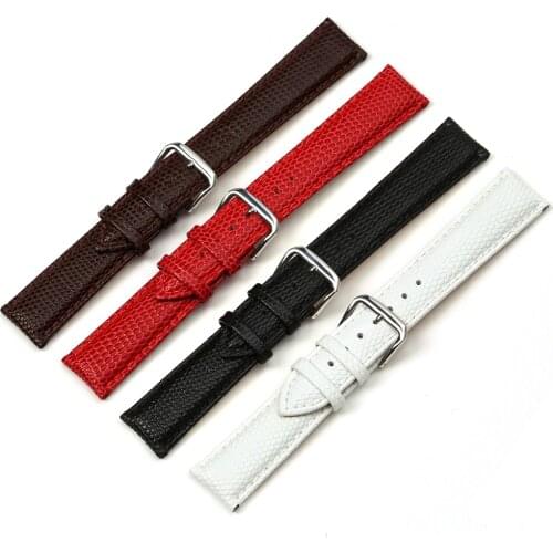 EACHE Hot Selling Lizard Pattern Leather Watch Band For Man Woman 12mm 14mm 16mm 18mm 20mm