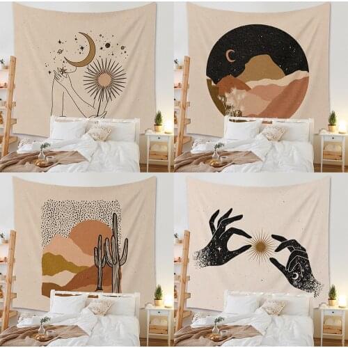 Background cloth fashion print hanging cloth tapestry home decoration room dorm bohemian tapestry wall 2021 new
