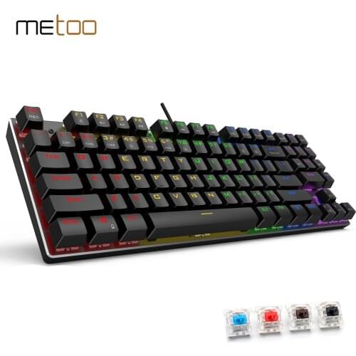 Metoo Edition 89kyes Gaming Mechanical Keyboard Russian USB wired Anti-ghosting keyboard For Game Laptop PC