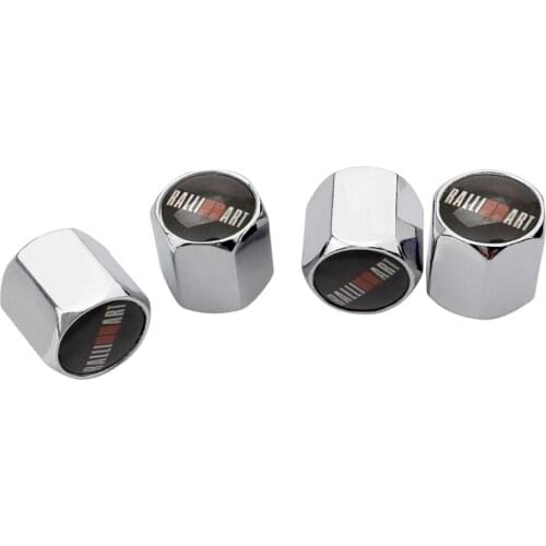Tire Valve Caps For Ralliart For Mitsubishi Mirage Montero Outlander Pajero Grandis Lancer L200 Eclipse Car Accessories Wheels