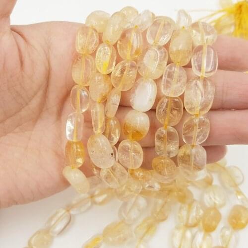 Lii Ji Unique Real Citrines about 9x11mm-10x13mm Beads DIY Jewelry Making Necklace Bracelet Approx 39cm/15