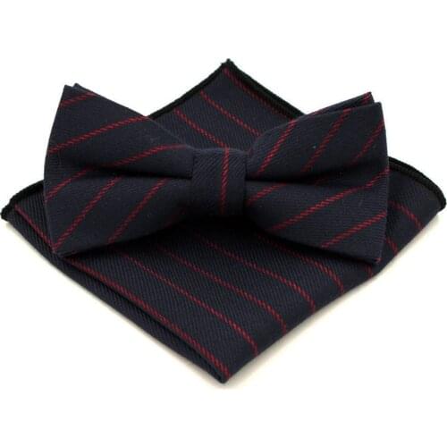 Fashion Mens Cotton Bow tie Hanky Set Wowen Jacquard Bowtie for Men Pocket Square Wedding Grooms Butterfly S23