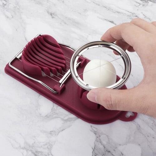 Stainless Steel Egg Slicer Breakfast Luncheon Salad Eggs Cutter Home Kitchen Gadgets Sectioner 2 Cutting Modes