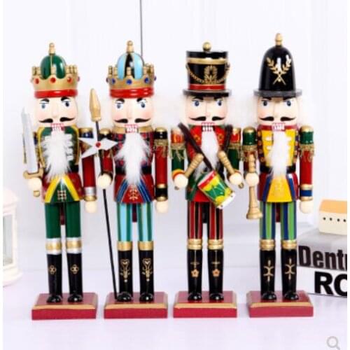 The new set 4 factory direct 30CM series Nutcracker puppet soldiers Christmas day birthday gift