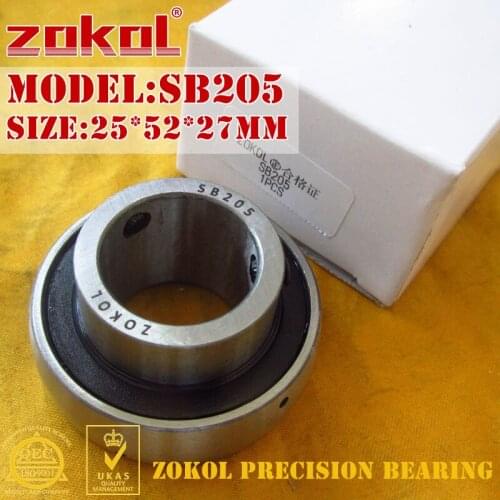 ZOKOL bearing SB205 90205 Pillow Block Ball Bearing 25*52*27mm