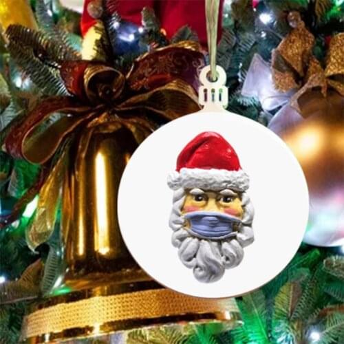 Santa Hanging Ornaments Christmas Tree Decoration Wood Hanging Ornaments DIY Jewelry Findings Supplies Christmas Party Decor