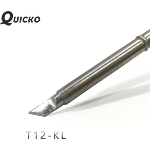 QUICKO T12-KL Shape K Series Electronic Soldering Tips 70W Iron Solder Tip Welding Tools for FX907/9501 Handle 7s melt tin