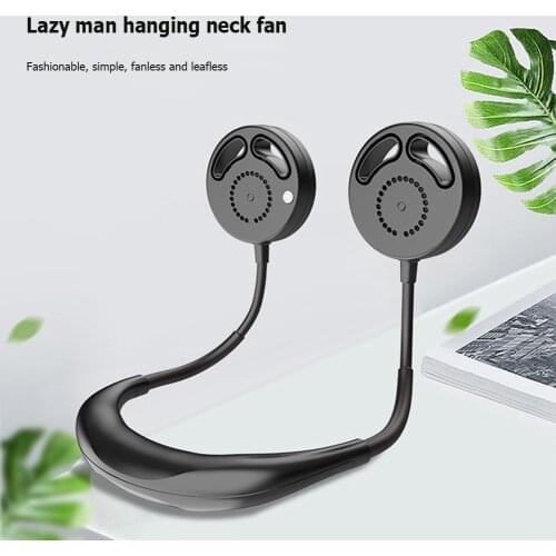 Neckband Fan Wearable Portable Hand Free USB Rechargeable Personal Mini Neck Fan Mini Desk Rechargeable Quiet Office