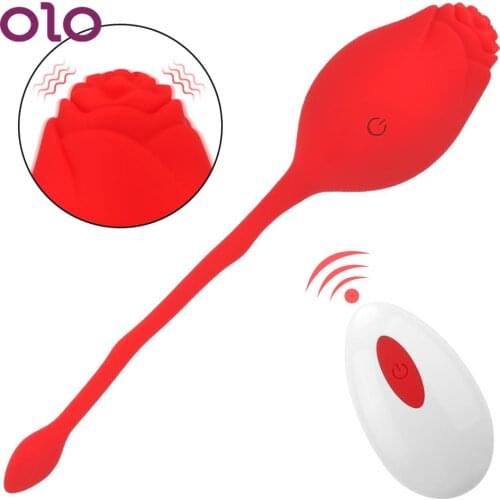Anal Clitoris Stimulation Jump Egg Vibrator G Spot Massager Rose Shape USB charging Sex Toys For Women 12 Modes Adult Products