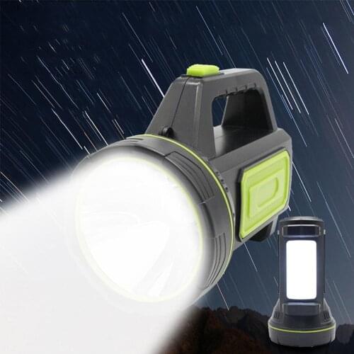Super Bright LED Flashlight Biut in Rechargeable Battery Double Head Light Handheld Work Light lamp Spotlight Floodling