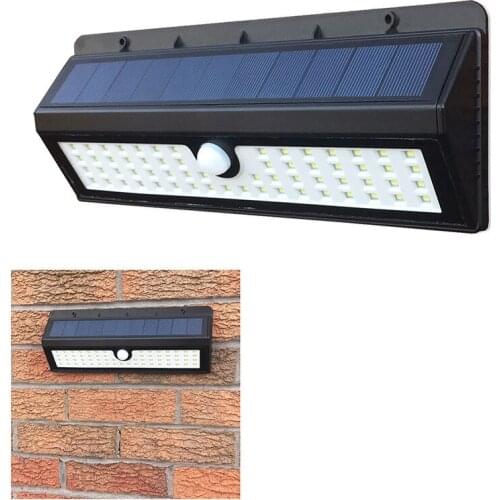 44 led solar outdoor waterproof triangle human body infrared induction wall lamp courtyard lamp lights direct selling