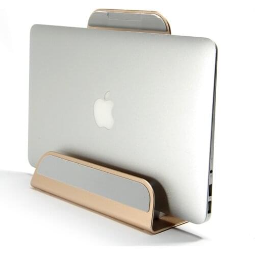 2 In 1 Function Aluminum Alloy Firm Bracket for Macbook Air Pro Retina 11 12 13 15 Vertical Base Stand for IPAD PC Cooling Stand