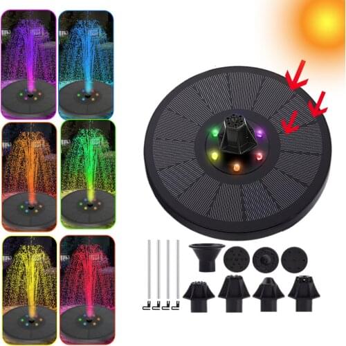 Solar Power Fountain Water Pump Pool Pond Waterfall Fountain Garden Decoration Bird Bath Solar Powered Fountain Floating Water