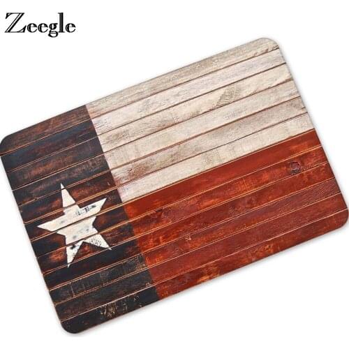 Zeegle Wood Pattern Home Entrance Outdoor Mats Rubber Mat For The Hallway In The Floor Kitchen Water Proof Rug Non-slip Bath Mat