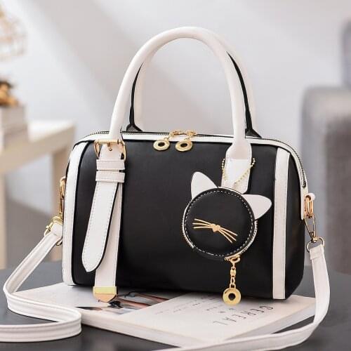 Bag Female 2020 New Female Bag Fashionable Atmosphere Boston Pillow Bag Leather Shoulder Messenger Handbag