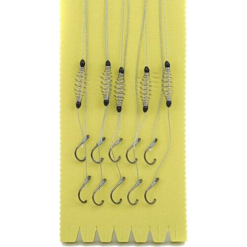 1 Bag New Outdoor Double Hook Fishing Line Rigs Swivel Carp Hooks Cage Feeder String Hook Bait Feeder Fishing Accessories