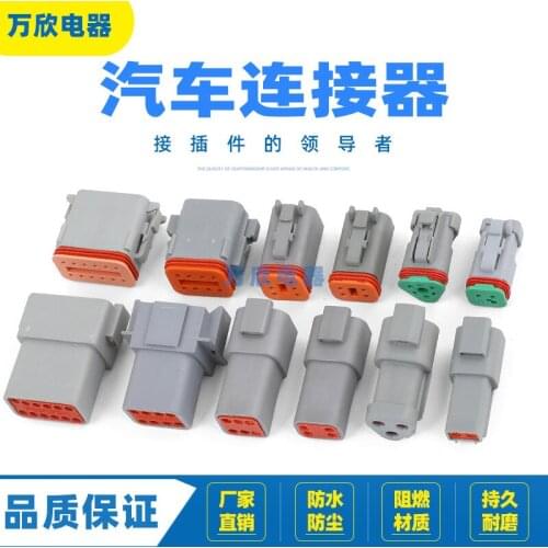 10 set Kit Deutsch DT 2/3/4/6/8/12 Pin Waterproof Electrical Wire Connector plug Kit 22-16AWG Engine/Gearbox waterproof electric