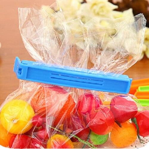 10pcs/Lot Kitchen Storage Food Snack Seal Sealing Bag Clips Sealer Clamp Plastic Tool Househould Close Clip 11CM