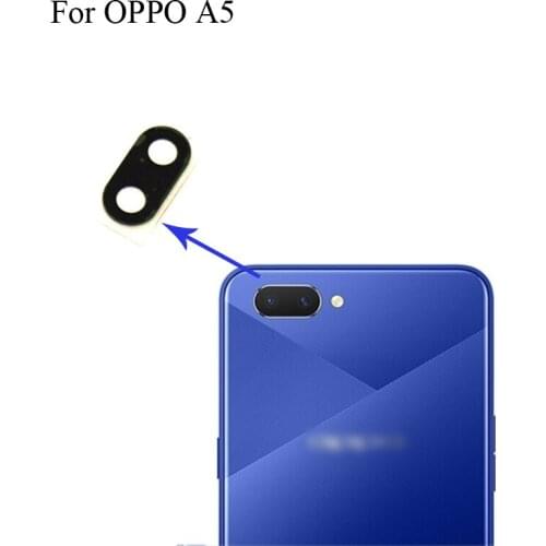 2PCS For OPPO A5 A 5 Replacement Back Rear Camera Lens Glass Lens For OPPO A5 A 5 Phone Parts OppoA5