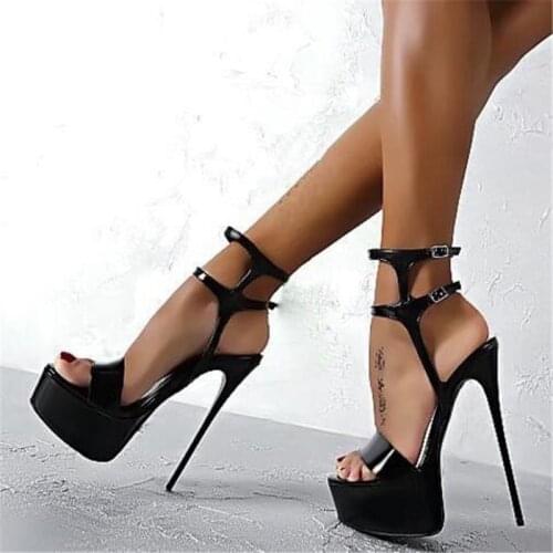 2020 New Summer Sexy Women High Heels Sandals 16cm Fashion Stripper Shoes Party Pumps Shoes Women Platform Sandals