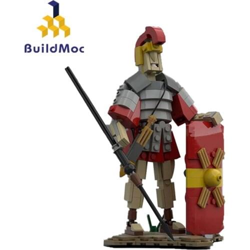 Buildmoc Roman Legionary Warrior Super Heroes Figures 213PCS MOC Model Building Blocks Toys for Children DIY Toy Kids Gifts