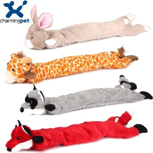 Charmingpet pet dog toys Giraffe Rabbit Raccoon Fox pet training Squeak Toys