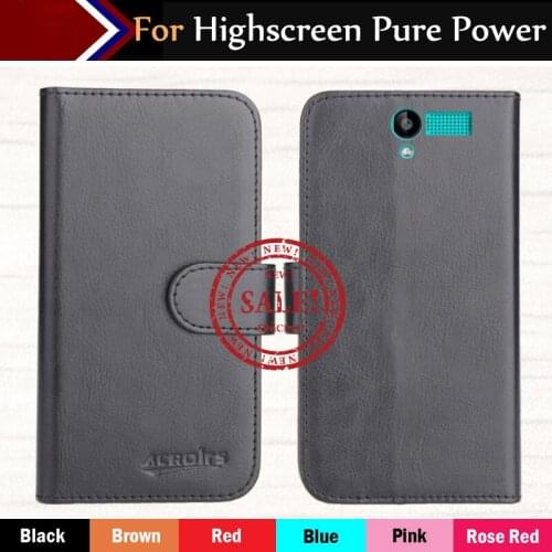 Factory Direct!Highscreen Pure Power Case 6 Colors Ultra-thin Leather Exclusive 100% Special Phone Cover Cases+Tracking
