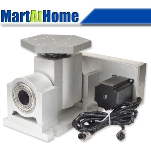 CNC Rotary Axis Indexer Table A Axis B Axis 4th & 5th Axis with 57 Stepper Motor 2.2N.m for DIY CNC Machine #SM405