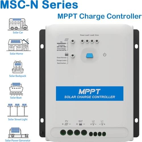 EPever MSC-N Series MPPT 2210N/3210N Solar Charger Controller Auto 12V 24V Max PV 150V Support No Battery Mode Household System