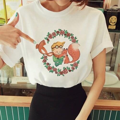 Tshirt Women 2021 Summer Cartoon Graphic Print Ladies T-shirts Short Sleeve O-neck harajuku Fashion Female Tee Tops Plus Size