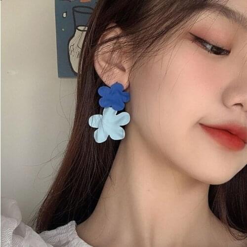 BFH Geometric Statement Drop Earrings For Women Korean Fashion Pentagonal Shape Dangle Earrings 2021 Trend Brincos Jewelry Gifts