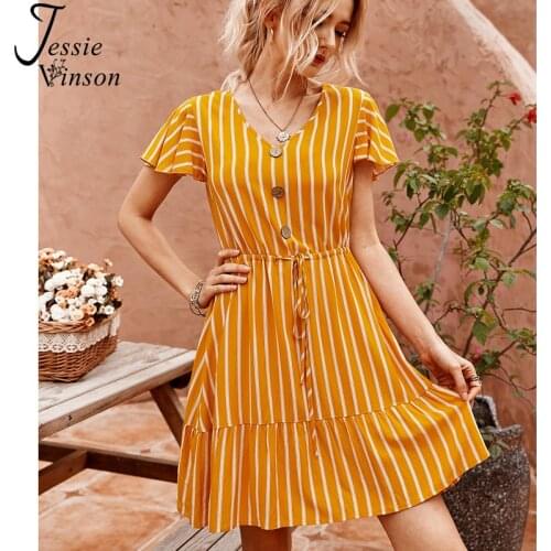 Розовые летние платья JESSIE VINSON China At AliExpress